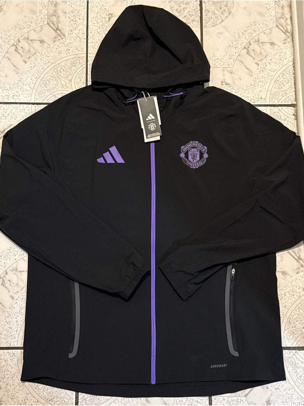New Adidas Manchester United Tiro 25 Competition VIS Tech Jacket Men’s XL JV5351